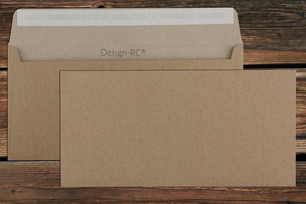 Briefhüllen C6/5 114x229 mm Haftklebend Recycling Braun 100 g/qm